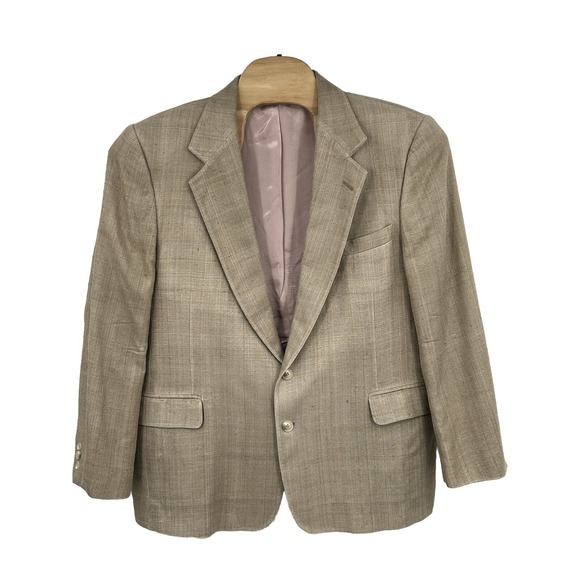 Michael Sterns Mens Sport Coat Vtg 46R 100% silk 2 Button Business Jacket Blazer - Picture 1 of 12